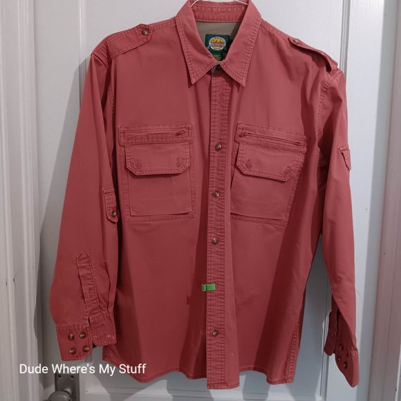 CABELA'S OUTDOOR GEAR MEN'S LONG SLEEVE DRESS SHIRT MENS SIZE REGULAR LARGE - Picture 1 of 7